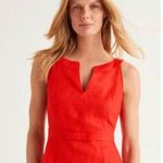 Boden Rae Casual Linen Dress Womens US Size 12R Classic Beach Tomato Red 1761 Photo 1