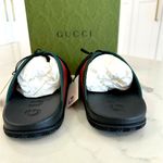 Gucci Rubber Web Stripe Sandals Photo 3
