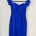 Dress the Population  Bailey Dress in Electric Blue Size Small Off the Shoulder Photo 3
