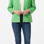 Butte Knit Buttelene Vintage Blazer Cardigan Womens Medium Green Textured Open Photo 0