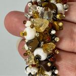 Neutral Brown Beaded Magnetic Closure Bracelet Photo 1