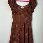 Altar'd State Altar’d State Burnt Orange Boho Floral Mini Dress Photo 1