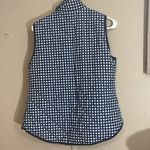 Cambridge dry goods blue white checkered pocket vest women’s medium Photo 3
