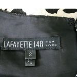 Lafayette 148 Dress Women's Size 2 Black White Floral Sleeveless Cotton Lined Photo 8