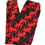 LuLaRoe Lularor Valentine's Black Red Cupid Soft Buttery Leggings One Size GUC #4599 Photo 0
