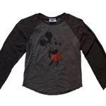 Disneyland Resort Vintage Mickey Mouse Gray Long Sleeve Baseball Tee Size XL Photo 0