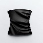 ZARA  Leather Top Faux Photo 0