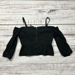 BCBGMAXAZRIA  Women's Black Lace Corset Top L Sweetheart Neck Blouse Photo 6