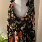 American Eagle  Outfitters Black Floral Ruffled Blouse Size M Photo 7
