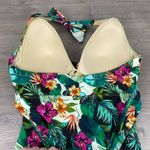 Swimsuits For All Green&Purple Tropical Halter Tie One Piece Swimsuit Sz.16 Green Photo 10