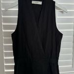 Joie  Lucie Jumpsuit Black Linen XS Caviar Revolve Photo 7