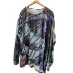 Johnny Was Biya Multicolor Velvet Burnout Long Sleeve Tunic Medium Photo 1