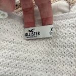 Hollister Tank Top Womens XS White Crochet Cropped Floral V-Neck Festival Boho Photo 7