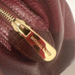 Michael Kors Jet Set Merlot Pebbled Leather Large Shoulder Bag Tote Chain Strap Photo 7
