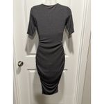 A pea in the pod  Grey Maternity Bodycon Dress XS T-Shirt X-Small Scrunch Sexy Photo 3