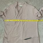 LOGO By Lori Goldstein LOGO Lounge Faux Suede Hem Open Front Cardigan Taupe Beige L Photo 5