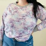 Splendid Cozy Fleece Pastel Tie Dye Pullover Sweater Photo 3
