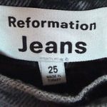 Reformation  Cynthia Patch High Rise Straight Jeans Sz 25 Photo 6