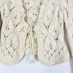 The Limited Vintage Y2K Crochet Knit Sweater Cardigan Size Small Chunky Cream Photo 2