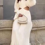 ZARA  Maxi Cream white Dress Photo 5