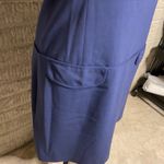 Theory  Wool Blend Blue Round Neckline KneeLength Sleeveless Shift‎ Dress Size 6 Photo 1