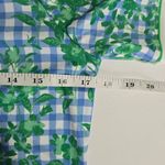 Pro Tour Short Sleeve Gingham Floral Golf Polo Size Small Green Photo 7