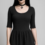 Vince Camuto  Women’s Charcoal Gray Knit Mini Dress S | Short Sleeve Pullover Photo 0