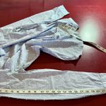 J. McLaughlin  Blouse Womens M Blue Cotton Swiss Dot Button Shirt lightweight Photo 8