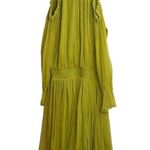 Label Ritu Kumar Yellow Green Cold Shoulder Dress Size XS Photo 1