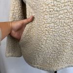 Sherpa Fleece Quarter Zip Pullover Oatmeal Heather Cream Womens Size Large Cozy Tan Photo 2