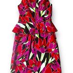 Kate Spade  New York Peplum Floral Dress size 2 Red Pink Photo 8