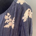 Westport Navy Dress with White Floral Pattern loose fit keyhole back medium Photo 2