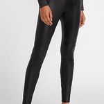 EXPRESS Super High Waisted Faux Leather Seamed Leggings Size L Photo 0