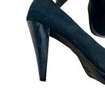 Fioni NAVY BLUE PEEP TOE HEELS WITH BOW SIZE 10 Photo 4
