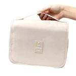 SheIn Travel Toiletry Bag with Dividers and Hanger in Cream Photo 0