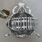 Vintage Statement Silver Beetle Bug Ring with AB Stones Photo 3