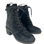 Gianvito Rossi Foster 45mm Suede Lace Up Boots in Blue/Gray Photo 4