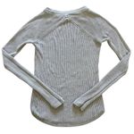 Lululemon Cabin Yogi Long Sleeve Heather Gray Pullover Ribbed Knit Sweater Top Photo 3