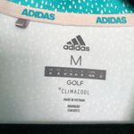 Adidas  Golf Teal and White Printed UPF Long Sleeve Polo Shirt Size M Photo 3