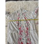 Wrap Up by VP Floral Print Plush Spa Robe Women's Open Front Beige Made in USA Tan Photo 5