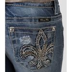Miss Me Signature Straight Jeans Embellished Low Rise Stretch Rhinestone Sz 28 Photo 11