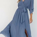 Baltic Born Kia Kimono Whisper Blue Maxi Dress Photo 0