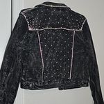 Custom Bling Jean Jacket Black Size M Photo 10