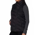 Nicole Miller Vest Black Spruce Asymmetrical Pockets Quilted Lightweight Vest L Photo 1