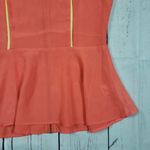 Romeo + Juliet Couture  Orange Sleeveless Zippered Peplum Top Women's Size XS Photo 2