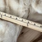 LONDON LEATHERS Fur Suede Coat Womens Light Beige Belted Longline Collared Luxe Photo 10