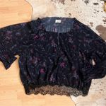 Tanya Taylor Navy Vynes Nissa Floral Lace Off The Shoulder Too Size 18 Photo 7
