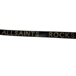 VTG ALLSAINTS ROCKS Studded Black Leather Belt Y2K Womens S Designer Punk Photo 1