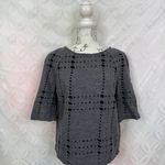 Tory Burch Women's Gray Wool Perforated Blouse Short Sleeve Size XS Photo 3