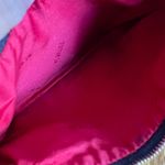 MZ Wallace Metro Nylon Zip Pouch Navy Pink Logo Cosmetic Makeup Bag Travel Case Photo 3